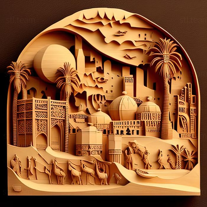 3D модель Багдад, Ірак (STL)